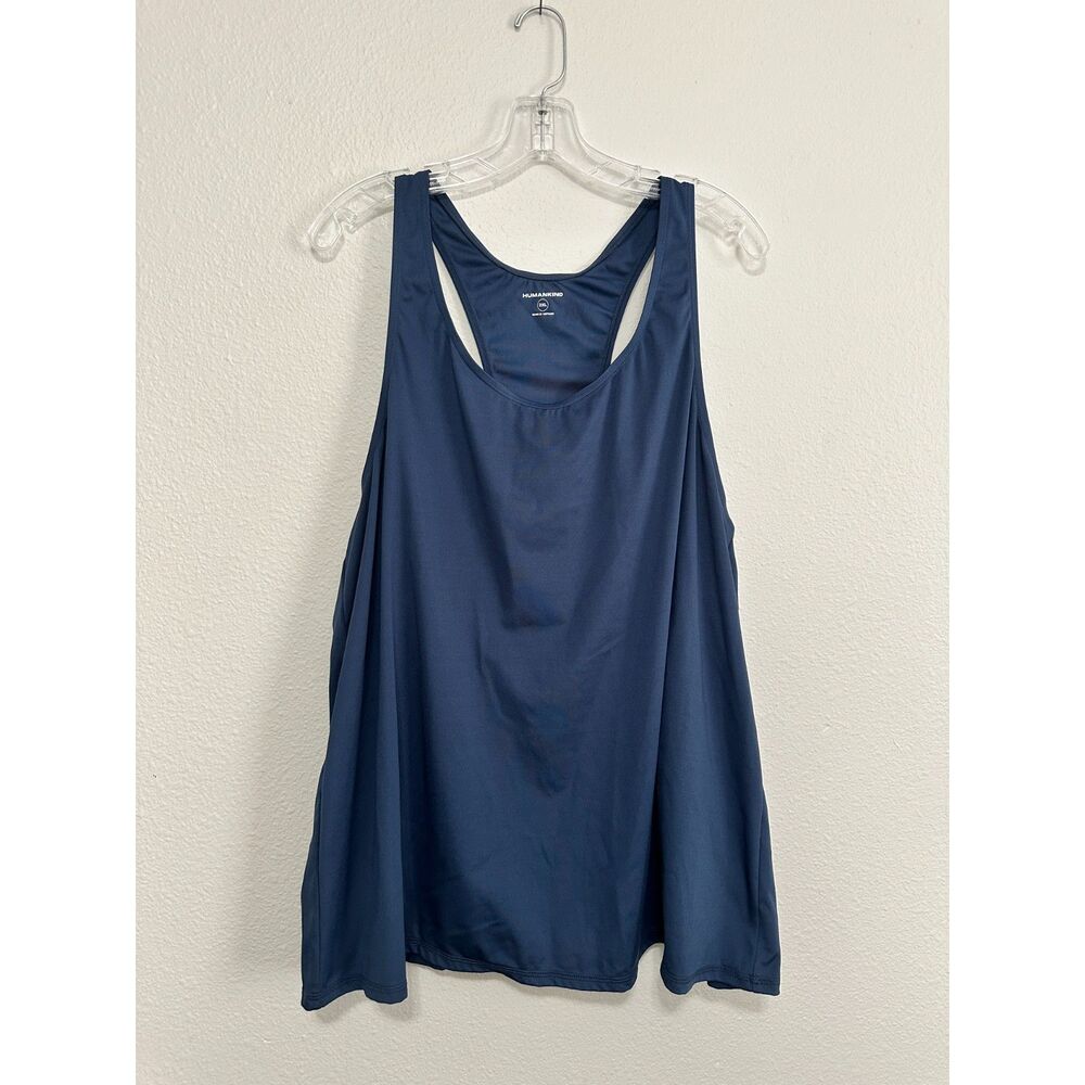 Humankind Navy Blue Racerback Swim Tank Top 3XL